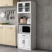 Nordic dining side cabinet Modern simple shelf Kitchen side cabinet Microwave oven cabinet Tea locker wall storage