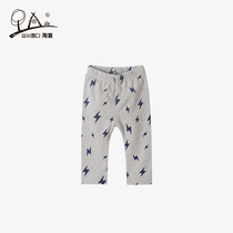 Baby leggings autumn boys long johns within the wear full-length trousers children cotton warm pants thin chun qiu ku Fall 2018)