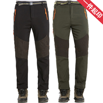 Outdoor punching pants for men and women Gardown thickened waterproof windproof Grip Suede Pants Warm And Soft Shell Pants Spring Autumn Winter Climbing Pants