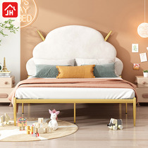 Modern minimalist environmentally-friendly Nordic ins net red bed light extravagant princess iron art bed gold double bed Jane 1 8 m bed