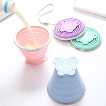 Foldable cup silicone retractable cup compressed cup portable travel mouthwash cup mini outdoor tourist drink cup