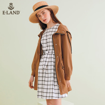 Land clothes love spring and autumn fashionable wild hooded long casual windbreaker thin coat fairy tooling handsome