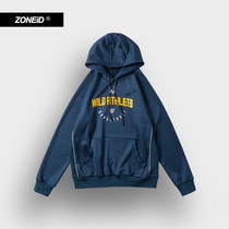 ZONEID custom sweater new hooded pullover basketball sweater mens leisure loose warm sports training suit