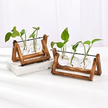 Vase glass hydroponic transparent green plant flower pot decoration water culture creative utensils flower arrangement container living room simple living room