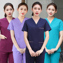 Wash suit short sleeve female doctor cotton long sleeve male surgical clothes operating room work clothes summer thin brush handwear