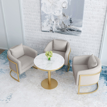 Nordic luxury single sofa chair balcony lazy chair hotel leisure chair sales office reception negotiation table and chair combination