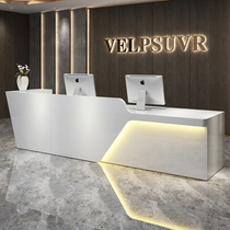 Company Reception Desk Reception Desk Grill Lacquer Bar Fashion Beauty Salon Counter Cashier Desk Personality Creative Advice Desk Customised