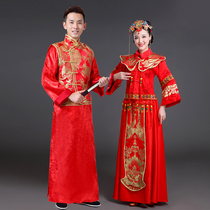 Photo studio Xiuhe ancient costume theme clothing Chinese men and women wedding photo dress couple happy clothing dragon and phoenix gown Chinese style