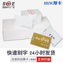 Thickened Hole ID Card IC Card ID White Card Access Card ID Printing Card Sensing EM4100 Card Fudan IC Card Medium Remote Parking Card