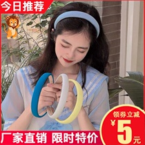 Hair Hoop Female Head Stirrup Press Card Issuing Autumn Winter Broken Hair Baler Accessories Netting Red 2021 New 100 hitch to go out and get out of the way