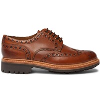 GRENSON 2021 Brown round toe lace-up leather mens shoes