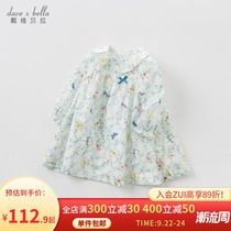 David Bella childrens clothing girls dress Autumn New Baby baby cotton floral dress little girl princess dress