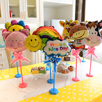 Cartoon aluminum film balloon table floating kindergarten baby birthday party Childrens decoration scene layout June 1 Childrens Day