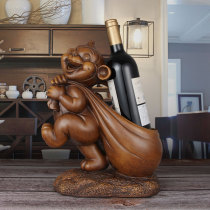 Zodiac Monkey Red Wine Rack Ornaments Creative Simple Chinese Wine Holder Red Wine Holder Living Room Wine Cabinet Decoration