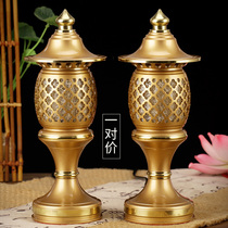 Pure copper floor lamp home living room a pair of plug-in led Lamp Buddha gong deng pilot Temple shen tai Buddha lamp