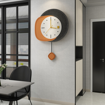 New European living room wall clock Simple modern art high-end fashion creative clock atmospheric household watch light luxury