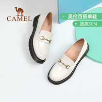 Camel womens shoes spring new single shoes elegant English wind Joker official flagship store official website Counter