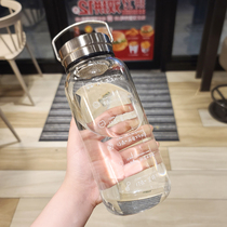 1000ml extra-large capacity glass cup transparent with tea sepal water glass female shins wind male and female portable heat resistant mug