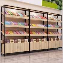 Shelf Boutique Exhibition Cabinet Supermarket Makeup Gift Display Shelf Shoe Store Luggage Shelving With Cabinet Partition Combined Bevelled