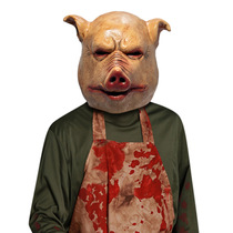 New product 022 million Halloween chainsaw horror pig head monster headgear funny sand sculpture chamber escape props