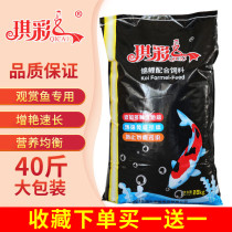 Qi Cai brand koi fish feed Professional grade koi fish food goldfish ornamental fish High energy increase body color strong bone fish feed