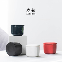 Thirty year round tea pot portable mini sealed tank ceramic tea set storage tank household small tea warehouse
