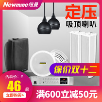 Newman ceiling ceiling wall hanging coaxial horn audio outdoor waterproof sound column ceiling home speaker embedded constant pressure broadcasting background music power amplifier speaker shop commercial indoor