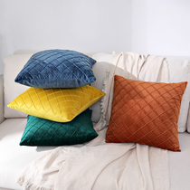 Nordic solid color pillow cushion sofa living room bedside cushion pillow case without core square 45x45