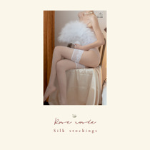 Rose Rosée Dot Stars River Wide Lace Thighs Socks Sexy Elegant Silk Stockings Ultra Slim Transparent Silk Socks