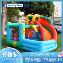 Childrens bouncy castle Household trampoline Indoor and outdoor slide Water play inflatable play pool water jump bed