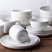 Duoyi Nordic dishes set pb household ceramic bowl rice bowl soup bowl modern tableware set Bowl simple bowl chopsticks