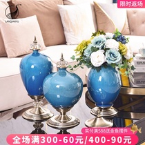 European-style light luxury ceramic vases ornaments living room dining table model room flower arrangement high-end home decorations creative simplicity