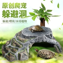 Tortoise drying turtle jar drying table landscape climbing back platform to avoid the hole driftwood floating island stone tortoise climbing frame