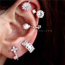 Elf ear clip ear clip Korean zircon earless cold wind Super fairy high grade Pearl cold wind earrings