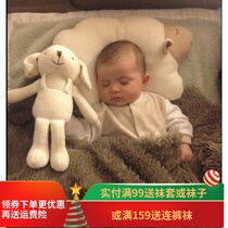 Colored cotton baby pillow 0-1 year old newborn anti-deflection head breathable baby 0-6-9 months fixed pillow cartoon soft