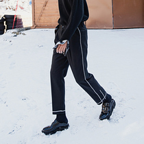 Sicilian mens spring and autumn thickened pants mens Korean trend mens loose straight tube open line casual woolen trousers