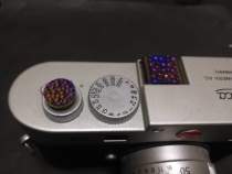 Titanium alloy baked blue is suitable for Leica Panasonic Fuji Pentax Hasselblad Olympus shutter button adhesive type