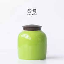 Three-year-old tea cans ceramic sealed cans large and small tea storage cans household black tea Puer tea warehouse