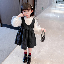 Girls dress for dress Spring and autumn clothes 2022 new Yangqi 3 Childrens spring clothes 4 Baby small scents Two sets of princess dress