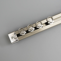 Thickened aluminum alloy curtain track slide rail straight track single double track top mounted side mounted bay window dark track heavy Silent square track