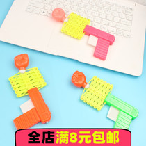 Creative childrens spring toy gun tricky 80 classic nostalgic magic telescopic fist gun to push the night market supply
