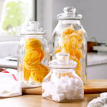 Sugar cuffs glass bottles sealed cans whole grains storage boxes kitchen food storage bottles transparent tea cans