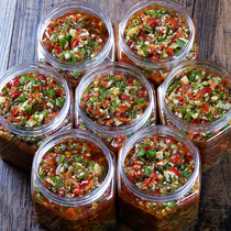 Village Shang Youpin Qian Village chief Hunan specialty farmer homemade spicy garlic color chili sauce 280g2 bottles 27 8