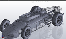 German Ferrari Dino Alloy Car Model 3D Drawings Solidworks Design
