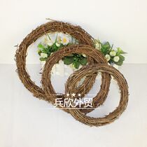 Christmas rattan hoop rattan hoop wreath DIY decorate Christmas