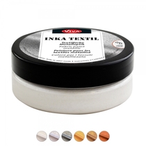 German Viva cloth with metal textile pigments Inka-Textil hand-painted creative DIY soft paint