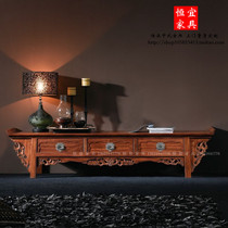 Hedgehog Red wood Red wood Red wood furniture New Chinese Flower Living Room Sculpture Cabinet