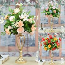 Wedding props simulation main table flower hotel wedding hall floral ornaments new model room window ktv decoration decoration