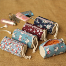 Barrel-shaped lipstick lipstick packet small portable mini cute with change coin key card bag storage bag