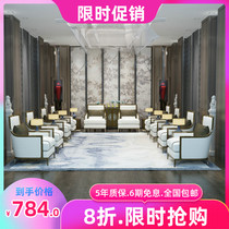 New Chinese conference reception room VIP room sofa business office reception area single sofa coffee table combination